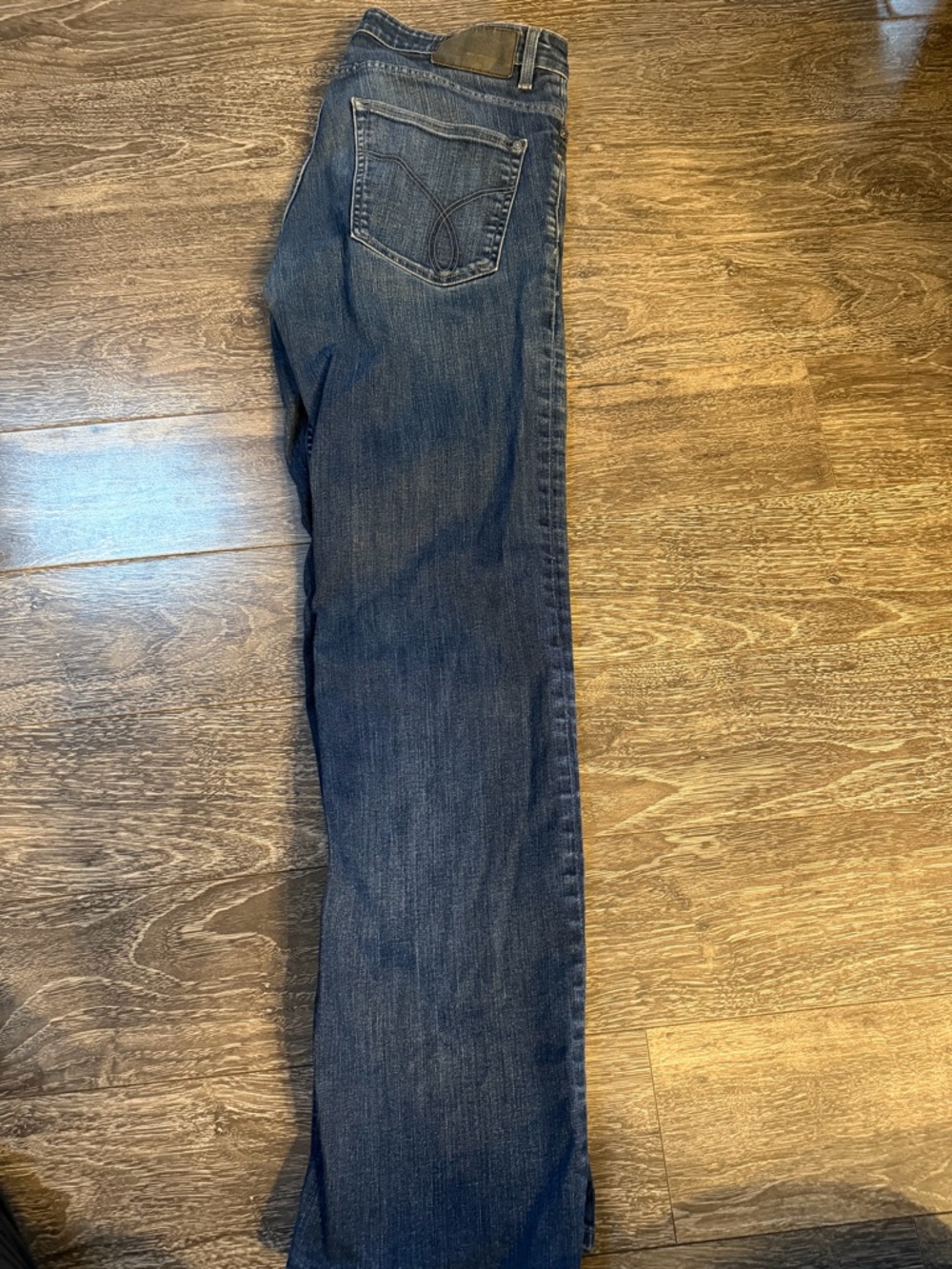 Calvin Klein Men's Bootcut Jeans in Dark Blue Wash